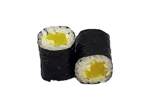 TAKUAN MAKI: Maki sushi au daikon mariné, croquant et légèrement sucré.