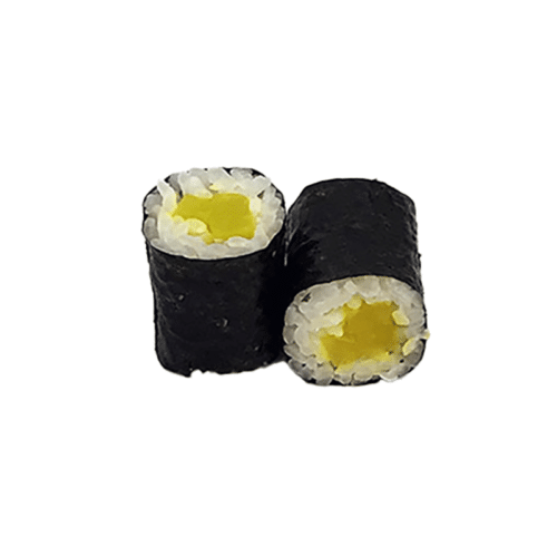 TAKUAN MAKI: Maki sushi au daikon mariné, croquant et légèrement sucré.