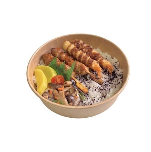 Yakitori & Ebifurai bento